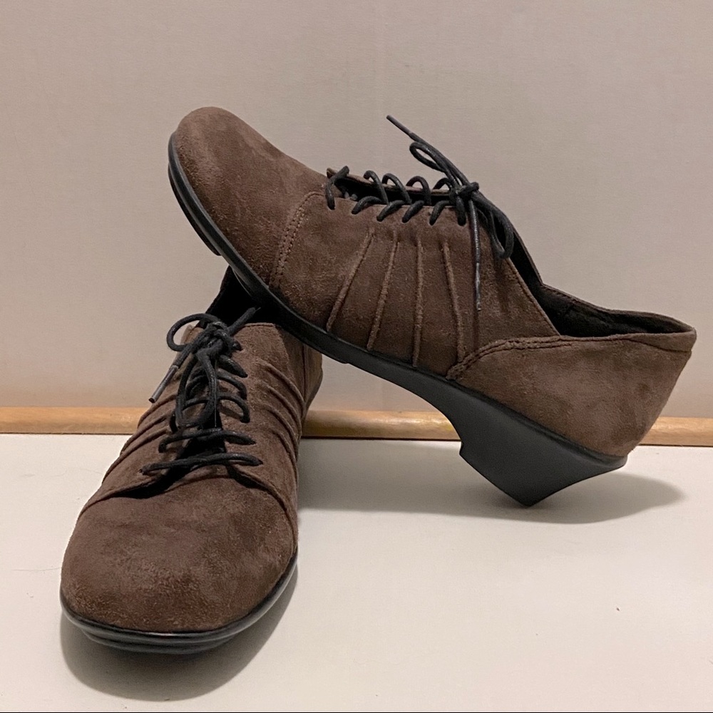 WOLKY Brown Suede Lace-up Ankle Boots Sz 39 US 8